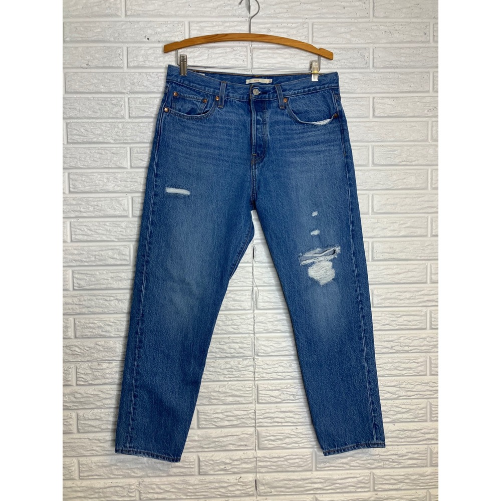 Levi's wedgie jeans distressed 100% cotton trendy boho retro women's size 31